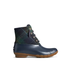 Women Sperry Duck & Rain Boots | Boots^Saltwater Plaid Duck Boot