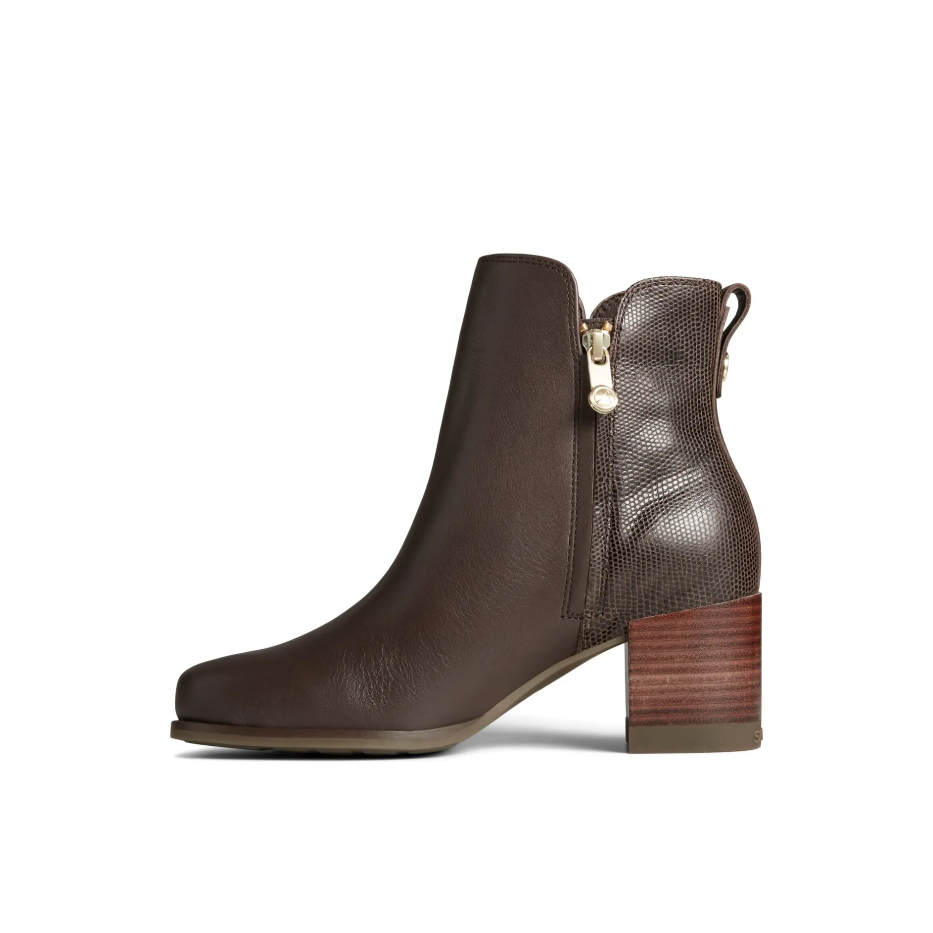 Women Sperry Ankle Boots | Boots^Seaport Heel Leather Boot