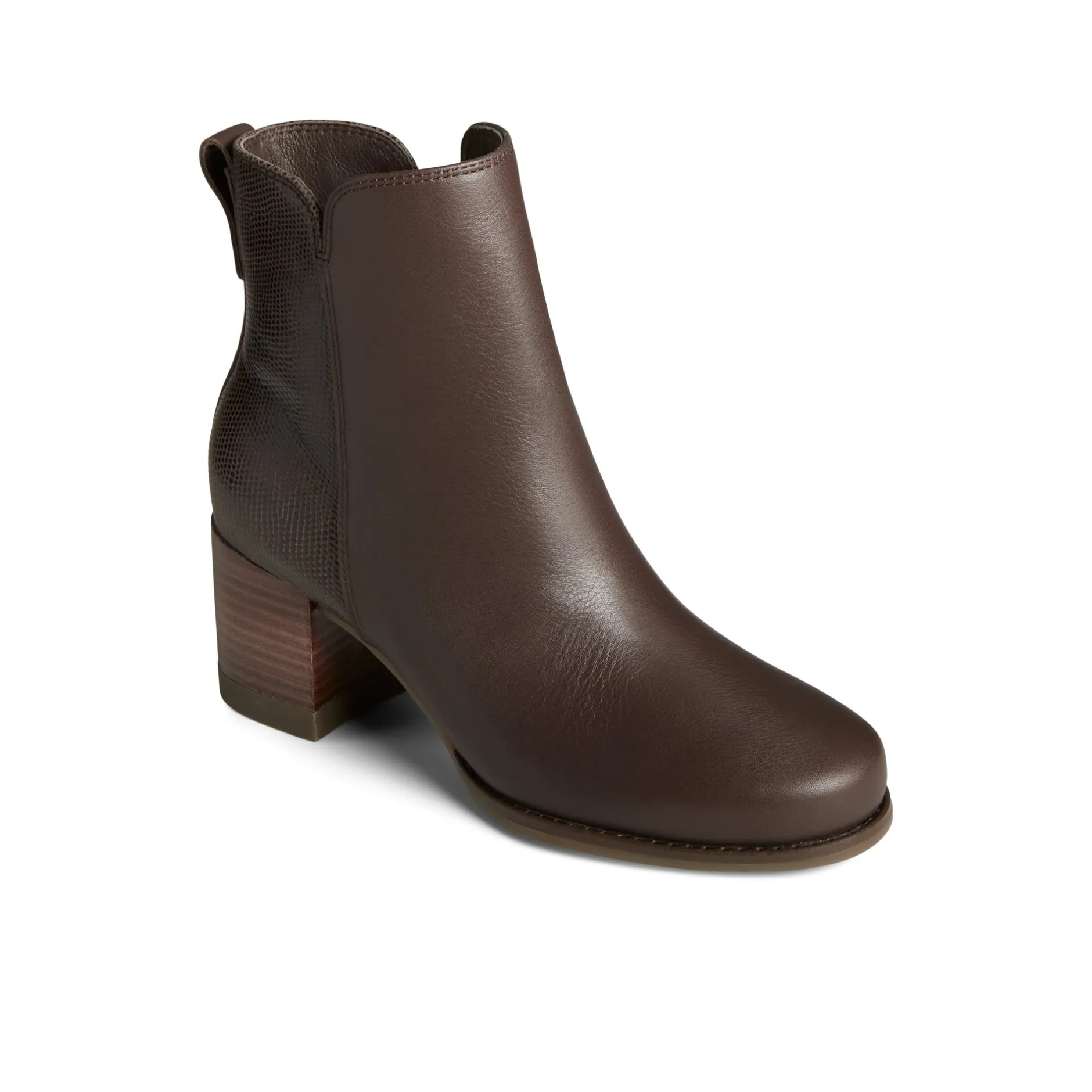 Women Sperry Ankle Boots | Boots^Seaport Heel Leather Boot